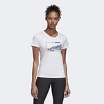 adidas W T.mnt Gfx Tee Women's Short-Sleeved Jersey, womens, GK7351, white, S