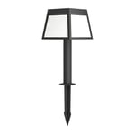 Eglo Lampdaire extérieur LED Altilia, lampe solaire puissante avec piquet de terre et détecteur de mouvement, éclairage d'extérieur pour jardin, plastique noir, IP44, 56 cm