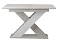 Tosca - table à manger extensible - gris et blanc - 4 à 6 personnes - Best Mobilier