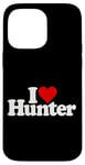 iPhone 14 Pro Max I LOVE HEART HUNTER NAME ON A TEE Case