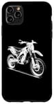 Coque pour iPhone 11 Pro Max Dirt Bike 3D Wireframe – Vintage Moto Lover