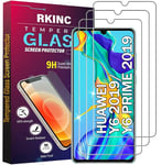 RKINC Verre Trempé [Lot de 3] pour Huawei Y6 2019, Y6 Prime 2019, Film Protection écran, Dureté 9H 0,33 mm HD Glass [Garantie à vie][sans Bulles d'air][Résistant aux rayures]