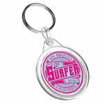 1 x Malibu Surfer Beach Los - Keyring IR02 Mum Dad Kids Birthday Gift #6006