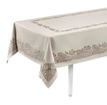 Lemos Home Nappe en Coton, Nappe Centrale, Design de Luxe de Haute qualité. (Nappe - 150 x 150 cm, #Luxury - Beige)