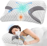 CPAP Memory Foam Pillow for Side Sleeper - Sleep Apnea Pillow for Sleeping - CPAP Nasal Pillows Suit for All CPAP Masks User - Orthopedic Neck Support Pillow Relief Neck Pain for Side Back Sleepers