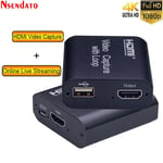 Carte d'acquisition vidéo USB 2.0 HDMI 4K,adaptateur d'enregistrement avec audio en boucle pour PC,Youtube,OBS,diffusion en direct - Type with loop