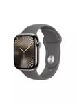 Apple Watch Series 10 GPS + Cellular, 42mm, Titanium Case, Sport Band