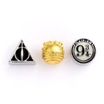 The Carat Shop HP000002 Official Harry Potter Set of Charms Deathly Hallows Gold