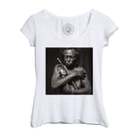 T-Shirt Femme Col Echancré Miles Davis Jazz Trompette Artiste Jazzmen Tutu 80's