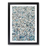 Big Box Art One Thousand Pebbles Painting Framed Wall Art Picture Print Ready to Hang, Black A2 (62 x 45 cm)