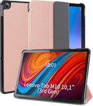 Coque Pour Lenovo Tab M10 3rd Gen 10.1'' - Étui Housse À Rabat Ultra Fine Pu Avec Veille/Réveil Automatique Pour Lenovo Tab M10 10,1 2022 (3ème Génération) Tb-328fu/Tb-328xu,Rose Gold