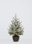 John Lewis Cotswold Snowy Pre-lit Battery Operated Christmas Tree, 3ft