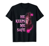 He Keeps me safe - She keeps me wild Couple Wolves T-Shirt