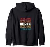 I Love Chloe Personalized Retro Sunset First Name Zip Hoodie