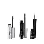 KIKO Milano Precision Eyeliner | Eye-Liner Liquide avec Applicateur Feutre + Maxi Mod Volume & Definition Mascara + Eyebrow Designer Gel Mascara