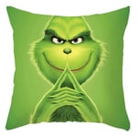 Joulu Grinch Tyynynpäällinen Vihreä Monster Throw Tyynyliina Joulusohvan koristelu