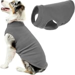 Gooby Gilet Polaire Extensible pour Chien - Gris - Taille 6XL - Pull Chaud en Polaire - Vêtements d'hiver pour Petits Chiens garçons ou Filles - Pull pour Grands Chiens