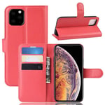 Iphone 11 Pro Max      Pu Wallet Case    [Red]