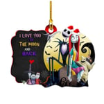 The Nightmare Before Christmas Jack & Sally Hänge Julgran E