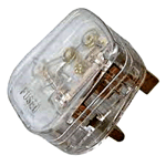 13A Fuse fitted UK Power 500w Appliance Clear Transparent Mains Electrical Plug