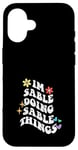 Coque pour iPhone 16 Rétro Groovy Im Sable Doing Sable Things Funny Fête des Mères