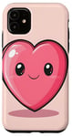 Coque pour iPhone 11 Kawaii Coeur Cartoon Saint-Valentin