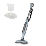 Shark Steam & Scrub Mop, balai vapeur automatique, nettoie et assainit avec contrôle intelligent de la vapeur, 2 Power Pads, sans produits chimiques, pour sols durs, Bleu S6002EU