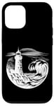 iPhone 13 Lighthouse Cushion Cover Lighthouse T-Shirt Stormy Sea Case