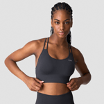 Ribbed Define Seamless Sports Bra, Dusty Black