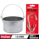 ProDec Paint Kettle Can Metal 6" Inch Round 1.5Ltr Swivel Pot Hook Holder Ladder