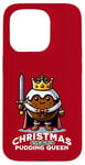 Coque pour iPhone 15 Pro Pudding de Noël Reine drôle de pudding aux prunes dessert britannique