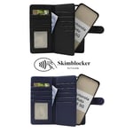 Skimblocker Motorola Moto G55 5G XL Magnet Plånboksfodral Svart