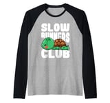 Funny Slow Turtle Runners Club - Cool Marathon Running Raglan Baseball Tee