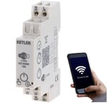 Ketler - KE1608W : Compteur contacteur électrique modulaire Monophasé 16 a - wifi - Mesure directe - Compatible smart life et tuya