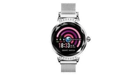 Montre connectée pour femmes bracelet sport ios android bluetooth argent