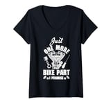 Womens Just s One More Bike Part I Promise Motorcycle Mechanic V-Neck T-Shirt