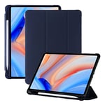 Compatible avec iPad (9,7 Pouces), étui Pliable en Forme de Y avec Fente pour Stylo, matériau Acrylique, Bleu Profond