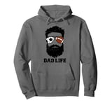 Soccer Football Dad Messy Hair Beard Soccer Football Dad Pullover Hoodie