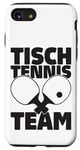 Coque pour iPhone SE (2020) / 7 / 8 Équipe de tennis de table avec inscription en allemand et raquette de tennis de table