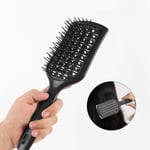 Black Vent Hair Brush Men Women Paddle Detangling Brush For Fast Blow Drying BLW