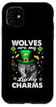 iPhone 11 Wolves Are My Lucky Charms St Patricks Day Irish Wolf Case