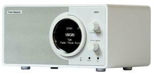 THE+RADIO White DAB+/FM Radio with Remote Control Bluetooth USB Alarm Aux Input