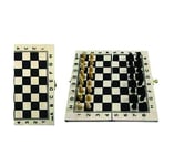 PARENCE - Jeu d'échecs en Bois Pliable avec verrou sécurité - Portable - Voyage ou Maison - échiquier de 21 X 21 CM - Graduation d'apprentissage