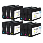 12 C/M/Y Ink Cartridges for HP Officejet 6100 6600 6700 7110 7510 7610 7612