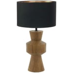 Light&living - Lampe de table Light Living Gregor Marron en Noir - Bois - 3591BE - Marron en Noir