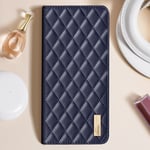 Avizar Folio case for Poco F6 Pro Quilted leather effect, Blue