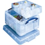 Really Useful Clear 21 Litre Plastic Divided Storage Box - NEW + FREE 24H DEL