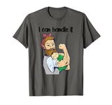 Father with child in arms, parental leave present idea dad T-Shirt