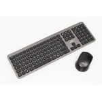 Ensemble clavier et souris BLUESTORK Pack Easy Slim Sans fil métal Gris