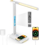 LED  Desk  Lamp  with  Wireless  Charger -  USB  Charging  Port ,  Touch  Slidin